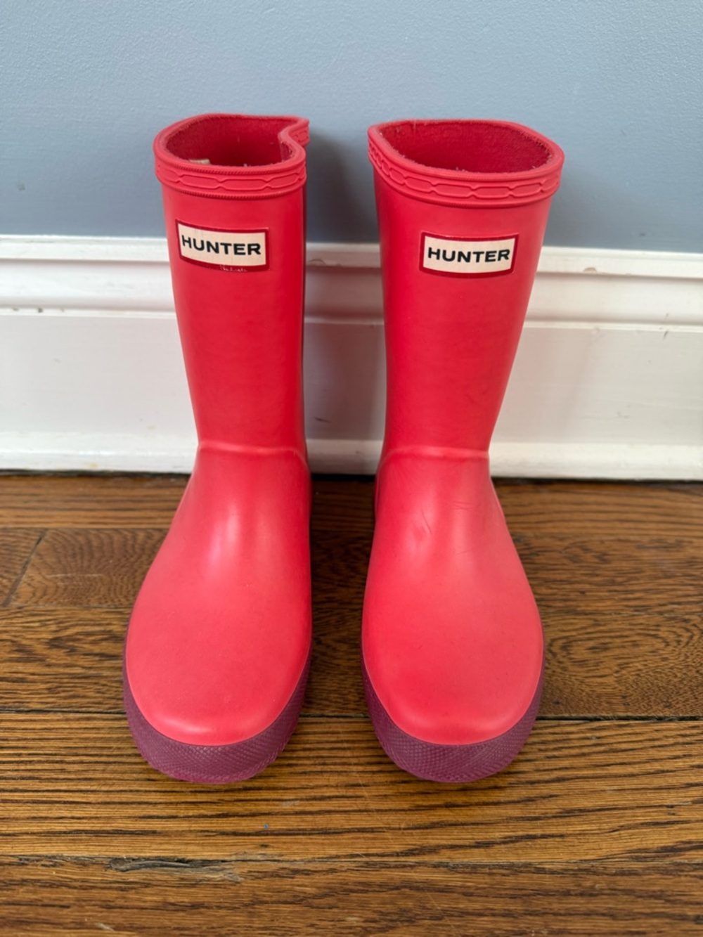 Hunter Kids First Classic Rain Boots – Red – Size 12
